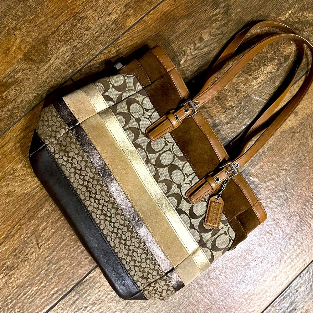 Coach Colorblock Shoulder Tote